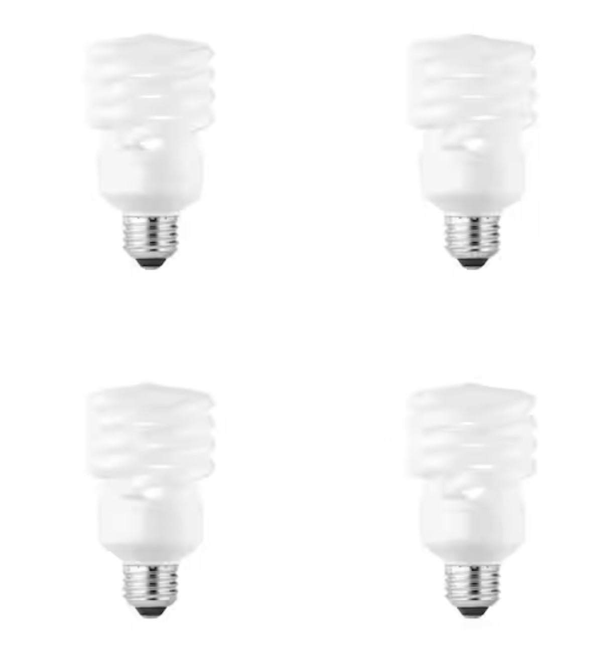 100-Watt Equivalent A21 Spiral Non-Dimmable E26 Base EcoSmart Compact Fluorescent CFL Light Bulb, Soft White 2700K (4-Pack) ESL23T2/4/ESM