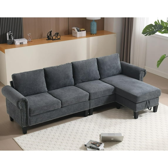106"Convertible Sectional Sofa with Storage,L-shaped sofa,Four-seater sofa