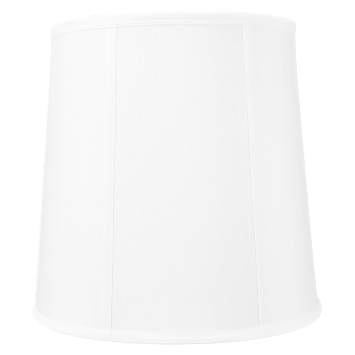 10x12x12" SLIP UNO FITTER White Shantung Fabric Drum Lampshade