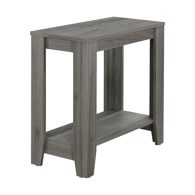 WIixle Oval with Chrome Metal Accent Table, 19"L x 12"D x 25"H, Glossy White
