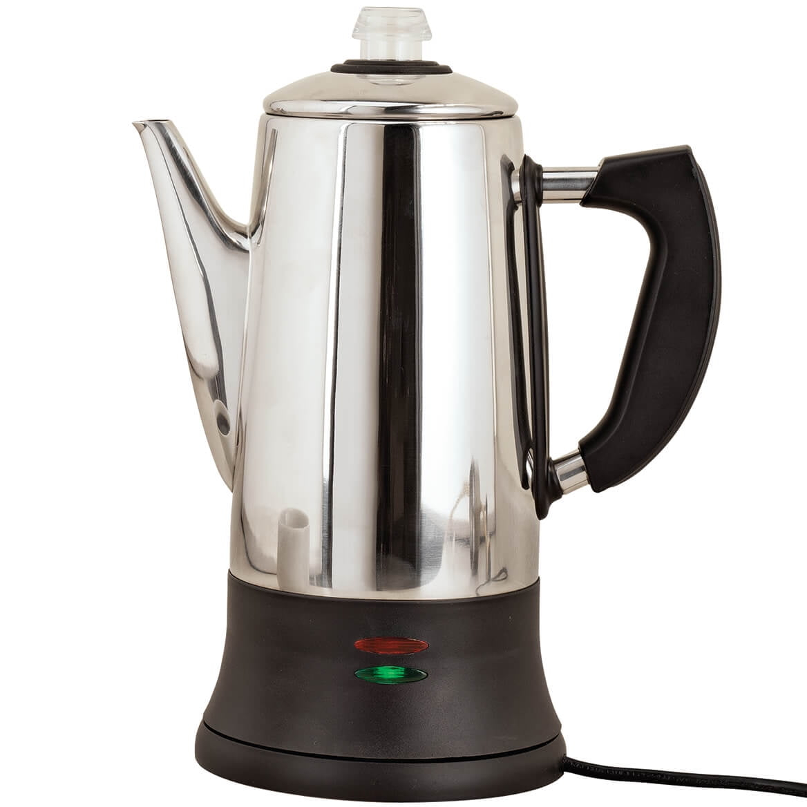Home Marketplace 12-Cup Electric Coffee Percolator - Stainless Steel Coffee Maker for Strong, Flavorful Brew | No Paper Filters Needed, Easy Serve, Nostalgic Design - by Fox Valley Traders