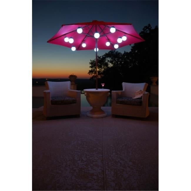 12 Globe Color Changing LED Umbrella String Lights