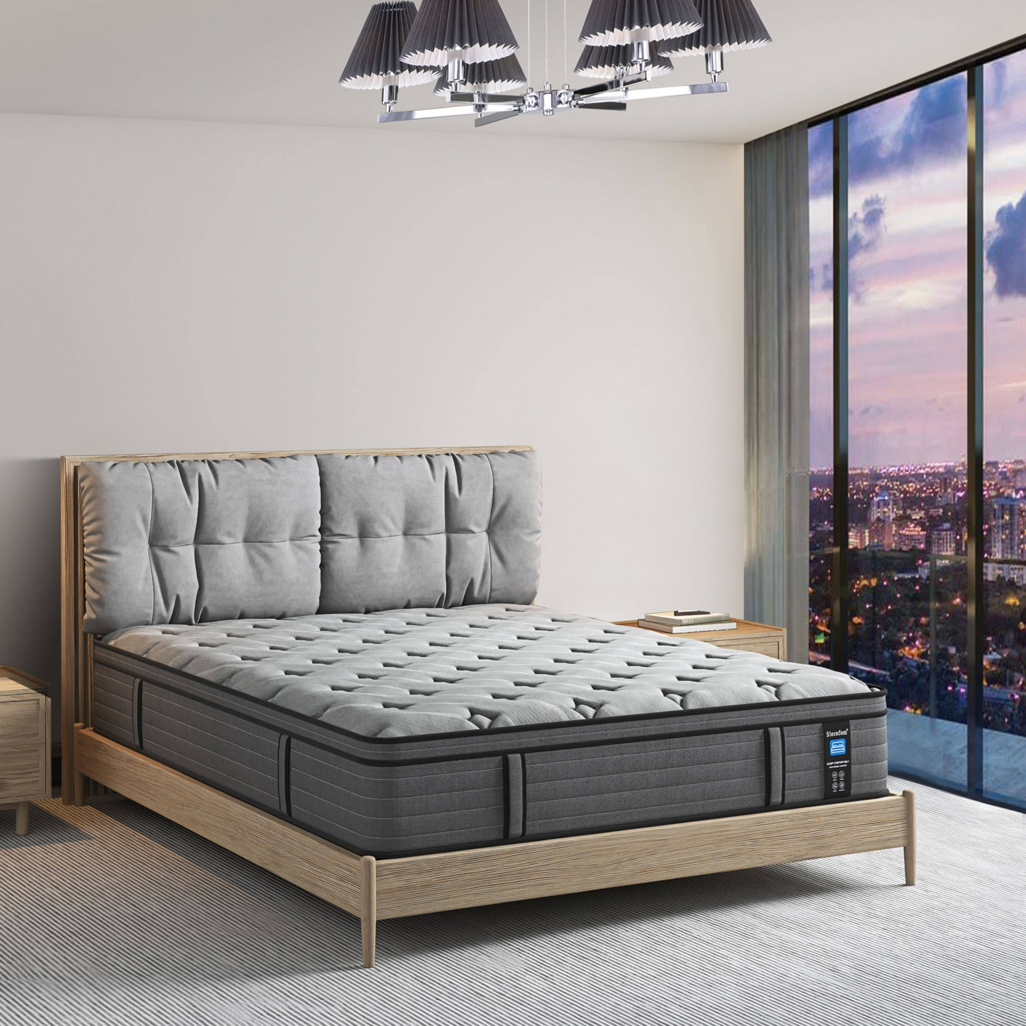 12 Inch Queen Mattress, Medium Firm Hybrid Queen Size Mattress in a Box, Pressure Relief Cooling Gel Memory Foam, Breathable Knitted Cover, Pocket Spring-Motion Isolation, Fiberglass-Free