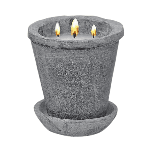 Aria Home 3-Wick Sage Candle in Cement Jar – Non-Toxic, Slow Burning, Modern Gift Idea, Gray