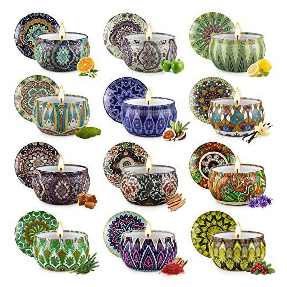 Scented Candles Gift Set, 12 Pack Aromatherapy Candles for Women, Candles for Home Scented, 300H Long Burning, Soy Wax Candle Set, Gifts for Mom Women SPA Birthday Anniversary Stocking Stuffers