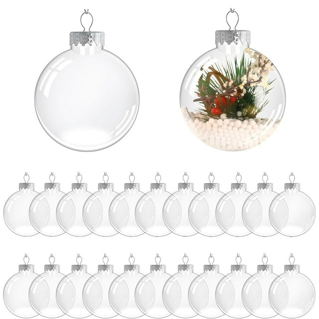 Dytern Christmas,12pcs Transparent Christmas Ball Empty DIY Balls Christmas Tree Baubles