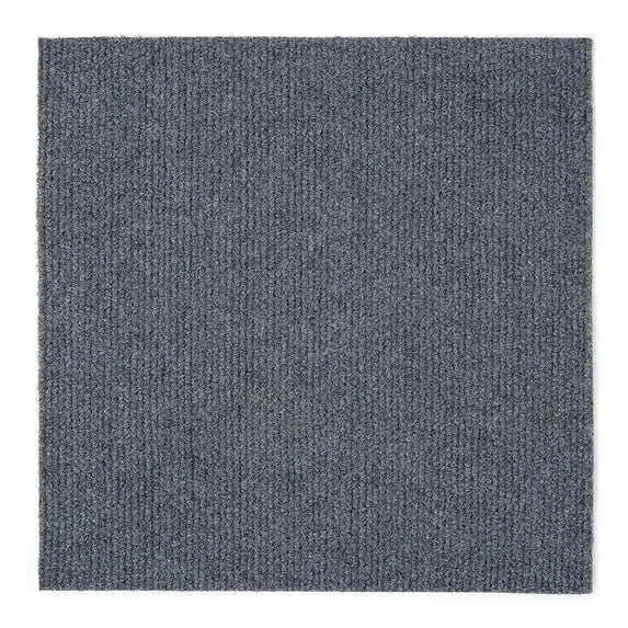 Creative Home: Nexus Tiles: Self-Adhesive Carpet Tiles - Actual: 12" x 12" Smoke (Blue/Gray)
