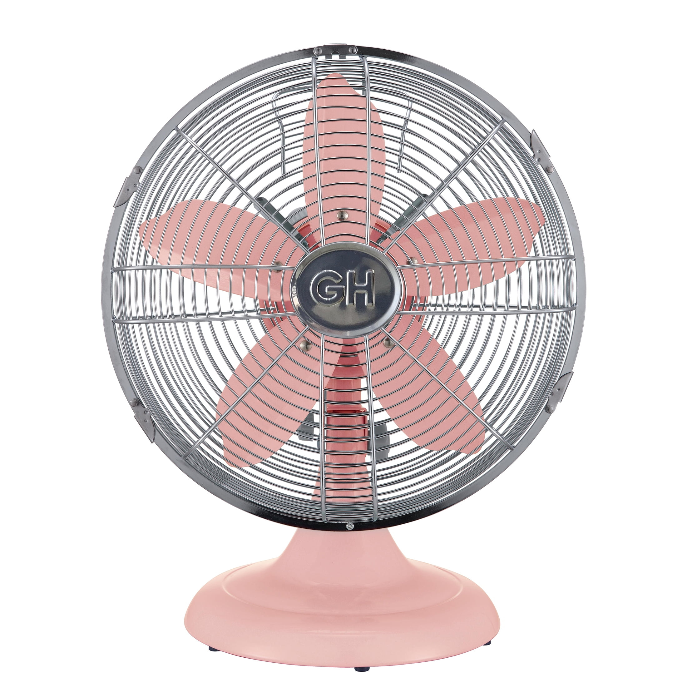 Good Housekeeping Good Housekeeping's All-Metal Retro 3-Speed 12" Oscillating Office Desk Table Fan (Multiple Finishes Available)