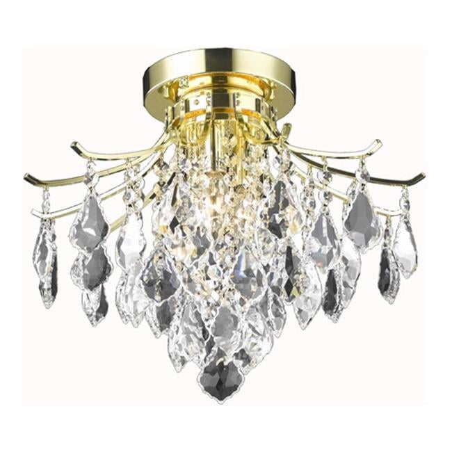 Elegant Lighting Amelia Collection Flush Mount D16in H12in Lt:3 Gold Finish