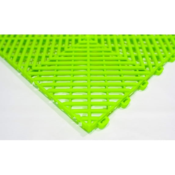 12"x12" Green PVC Floor Tile, for Garage