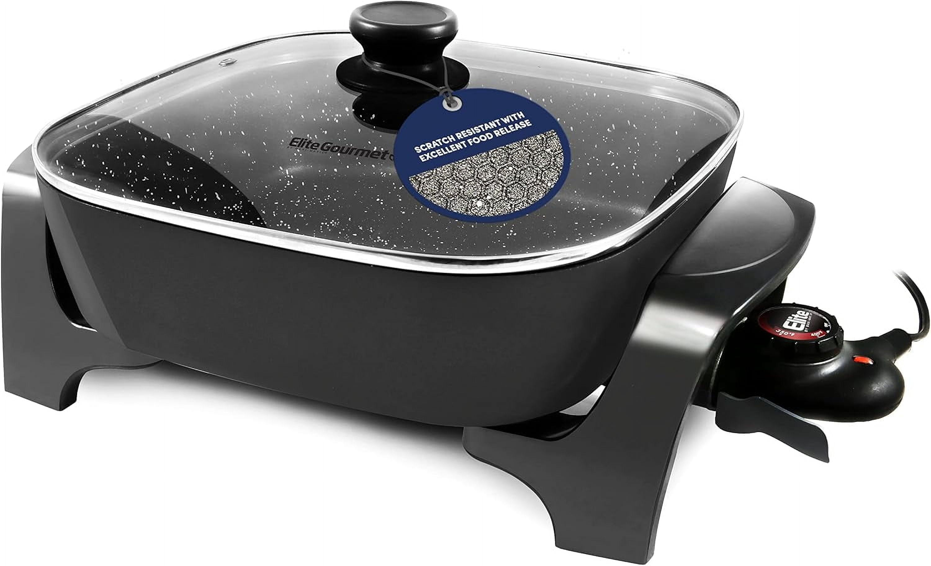 Elite Gourmet Healthy Ceramic Coated Electric Skillet