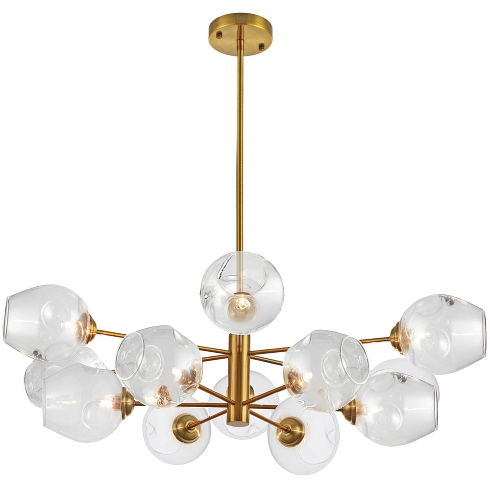 Dainolite 12LT Chandelier, VB with Clear Glass