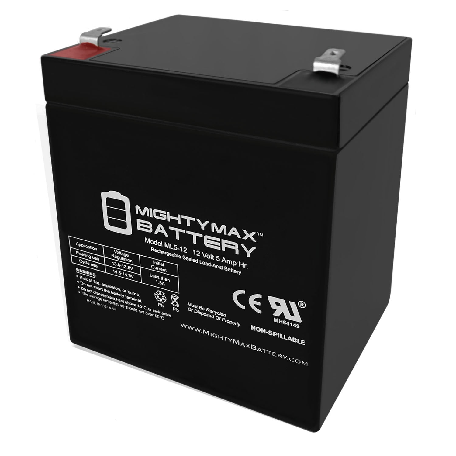 12V 5AH SLA Battery Replaces ION Audio Job Rocker Sound System