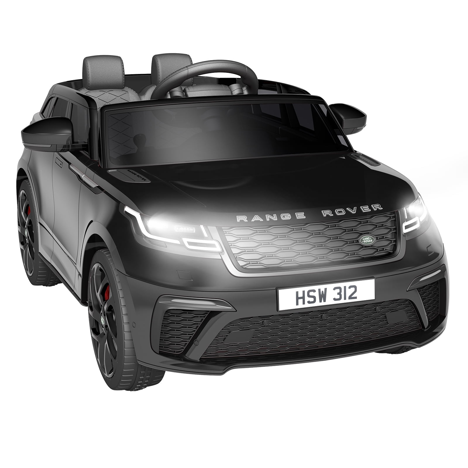 Jojoka Licensed Land Rover Kids Ride on Car, 12V Battery Powered Electric Toys for Kids with Parent Remote Control, Bluetooth, MP3, Forward & Backward, LED Light, for 3-8 Year Old Boy & Girls, Black