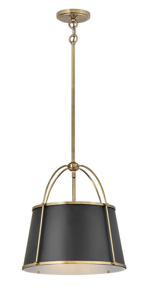 4894WS-Hinkley Lighting-Clarke - 12W 1 LED Large Pendant-16.25 Inches Tall and 16.25 Inches Wide-Warm Brass Finish