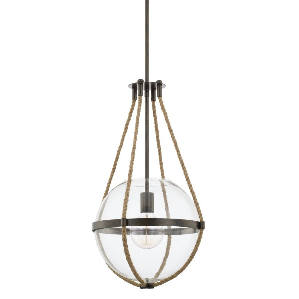 13.25 Inch 1 Light Pendant In Transitional Style 13.25 High By 72.75 Wide-Nordic Grey Finish    -Traditional Installation Capital Lighting 327413Ng