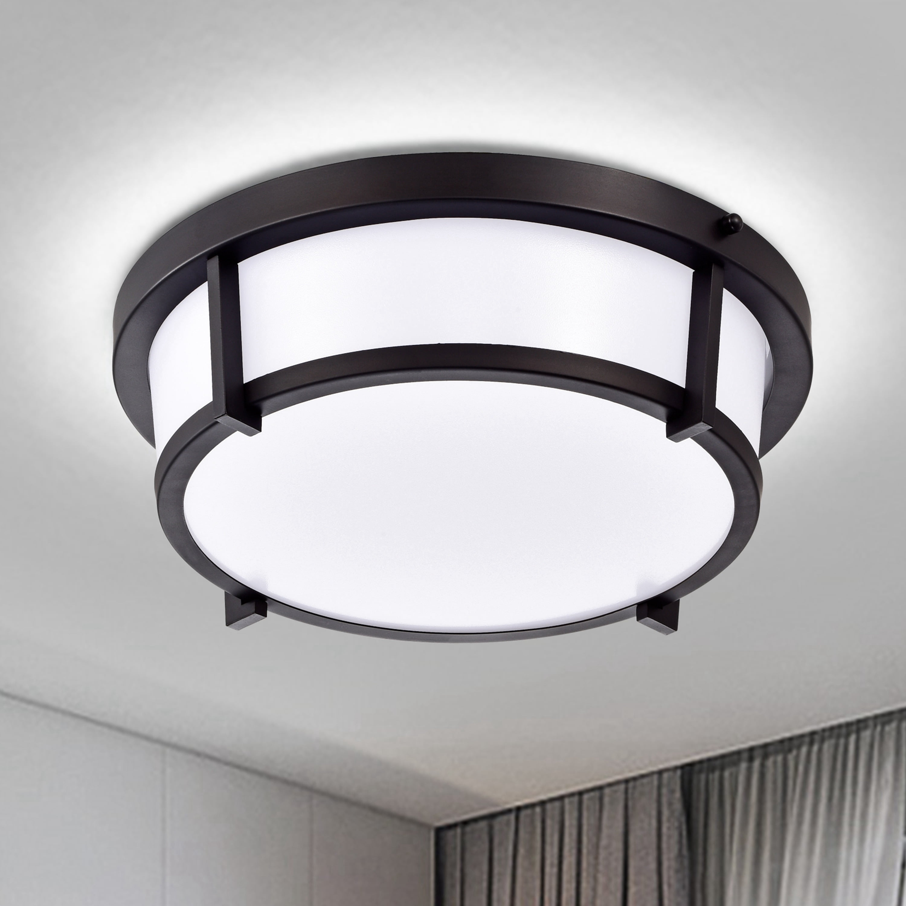 c cattleya 13" Dimmable 20W LED Flush Mount Light with Changing Color Temperature - 13 in.