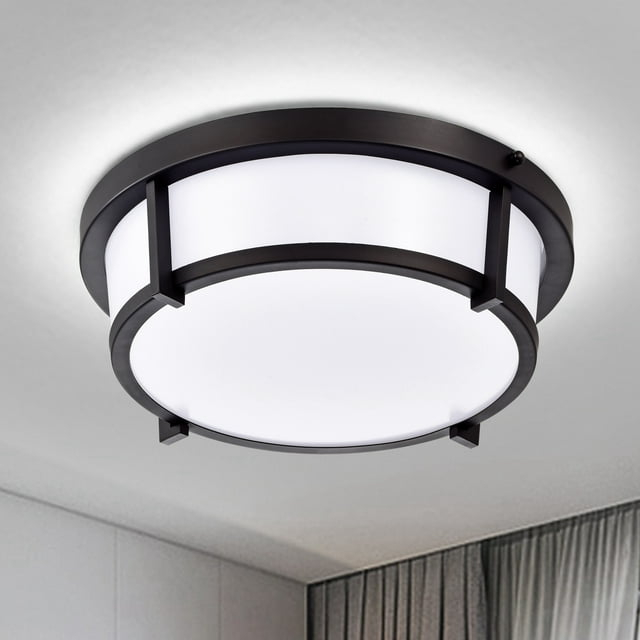 c cattleya 13" Dimmable 20W LED Flush Mount Light with Changing Color Temperature - 13 in.