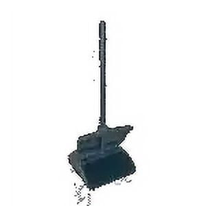 Black Polypropylene 13" Lobby Dust Pan with Windbreak Cover