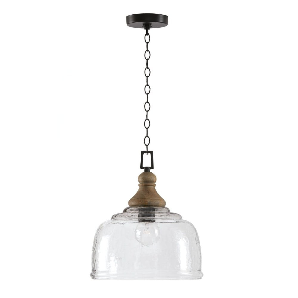 14 Inch 1 Light Pendant In Urban/Industrial Style 14 High By 15.5 Wide-Grey Wash/Iron Silk Finish    -Traditional Installation Capital Lighting