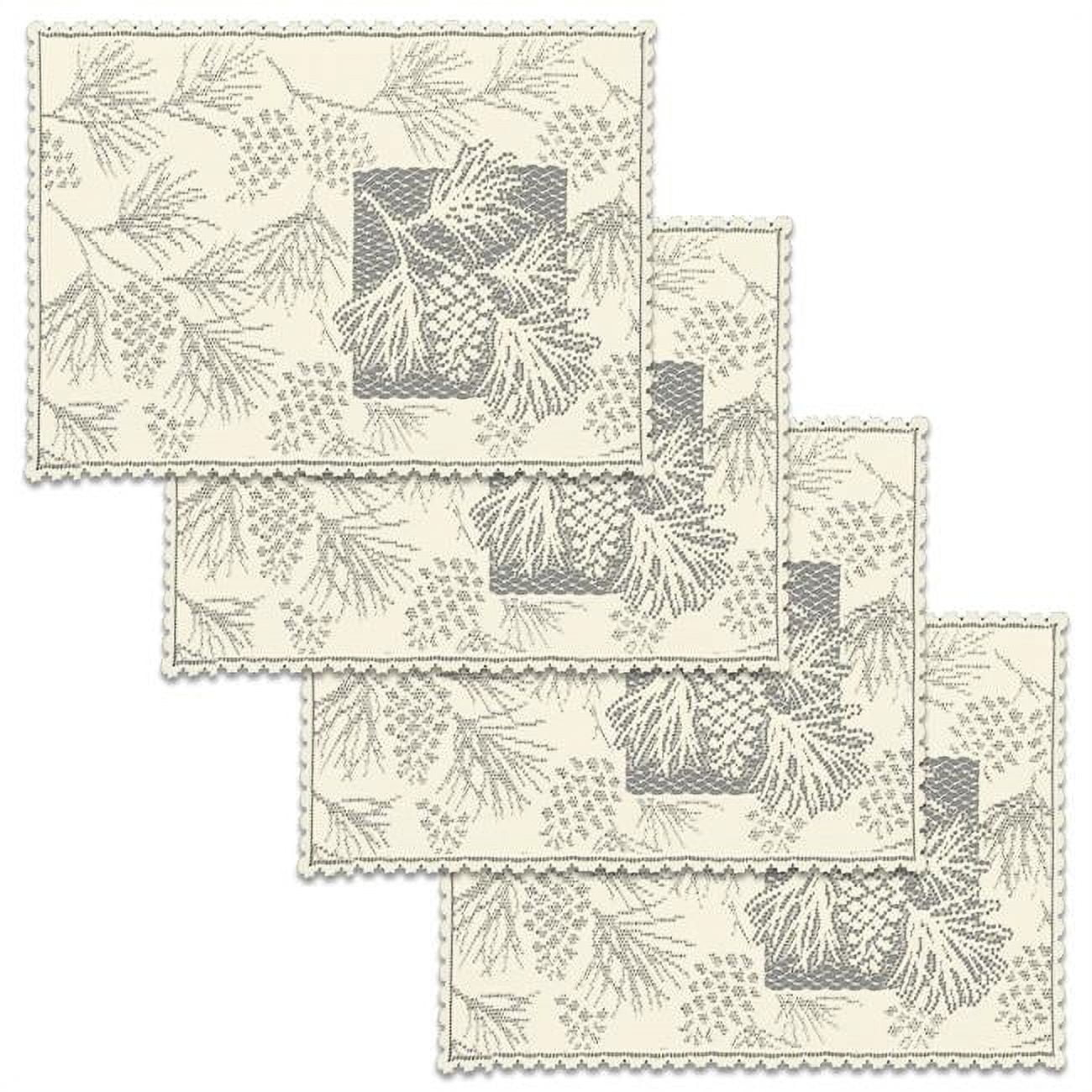 14 x 20 in. Woodland Placemat - Ecru - Set of 4
