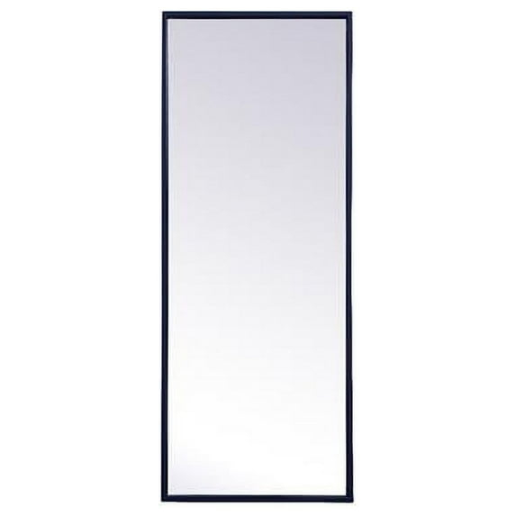 14 x 36 in. Metal Frame Rectangle Mirror, Blue