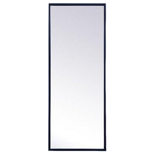 14 x 36 in. Metal Frame Rectangle Mirror, Blue
