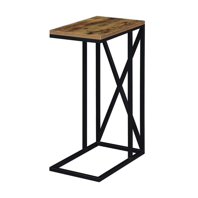Convenience Concepts 161861BDWBL 15.75 x 10 x 24.25 in. Tucson C End Table, Brown Wood with Black
