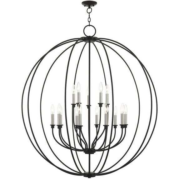 15 Light Black Chandelier with Steel base material
