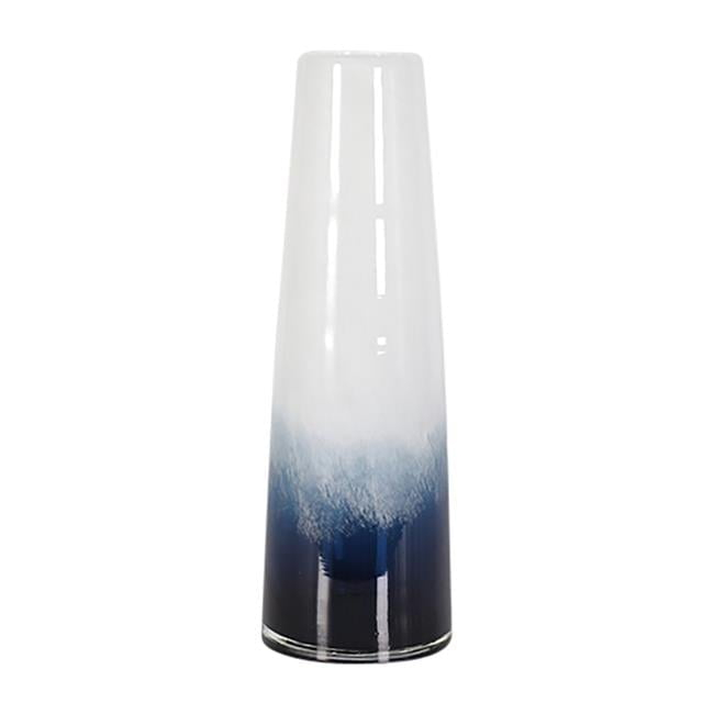 Glass Vase Decorative Coastal Style Modern Handcrafted Sleek Glass Accent Piece for Contemporary Decor