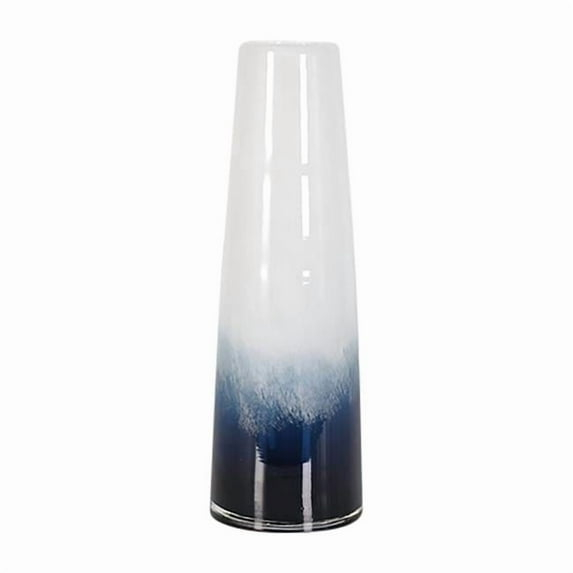 Glass Vase Decorative Coastal Style Modern Handcrafted Sleek Glass Accent Piece for Contemporary Decor