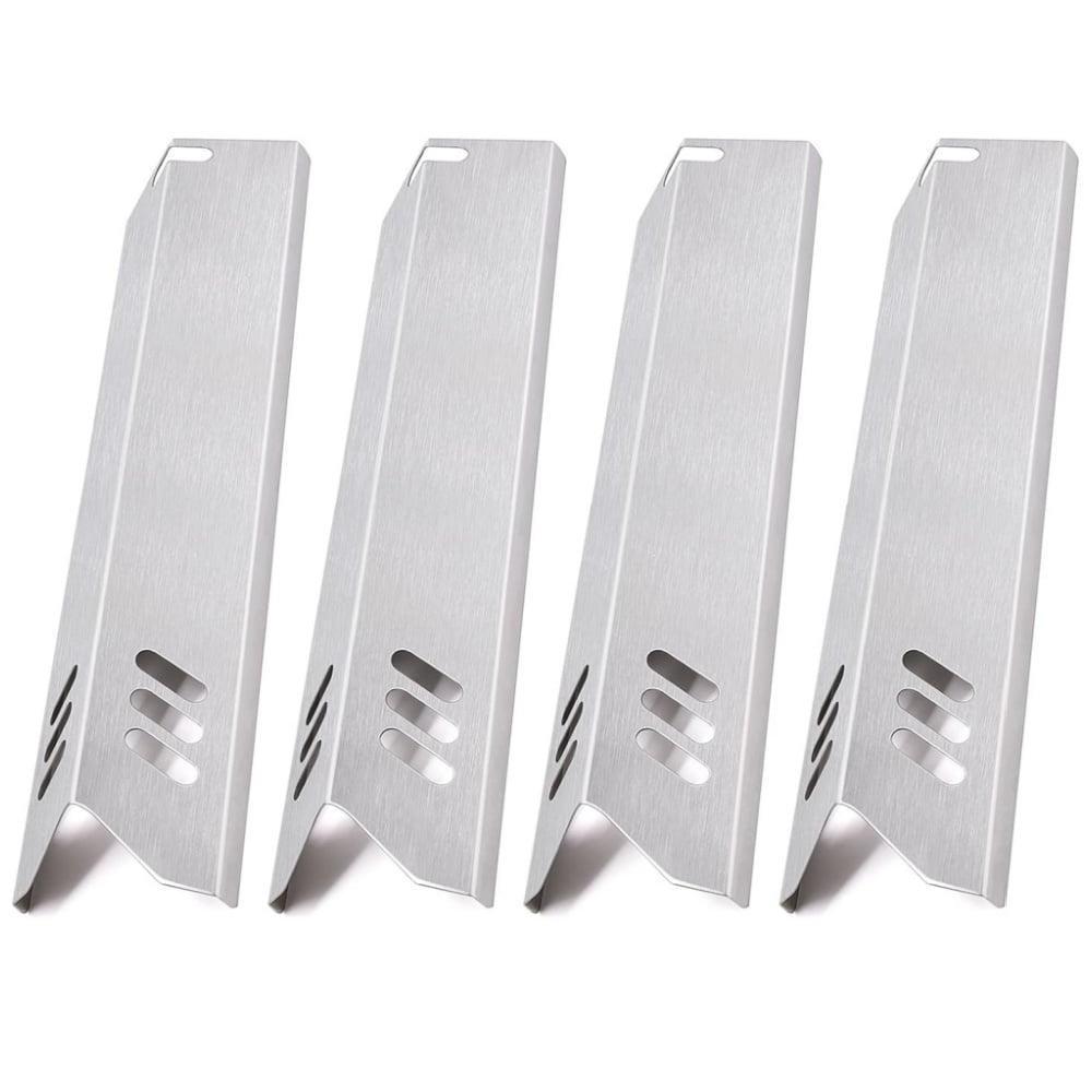 Unicook 15 Inch Grill Heat Plates for Dyna-Glo, Grill Burner Covers, Grill Parts Porcelain Heat Shields for Backyard, 4 Pack