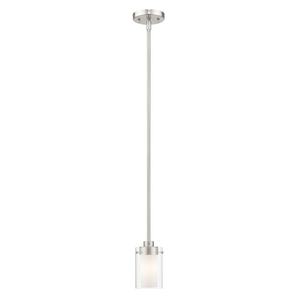 1540-91-Livex Lighting-Manhattan - 1 Light Mini Pendant in Contemporary Style - 5 Inches wide by 8 Inches high     -Traditional Installation
