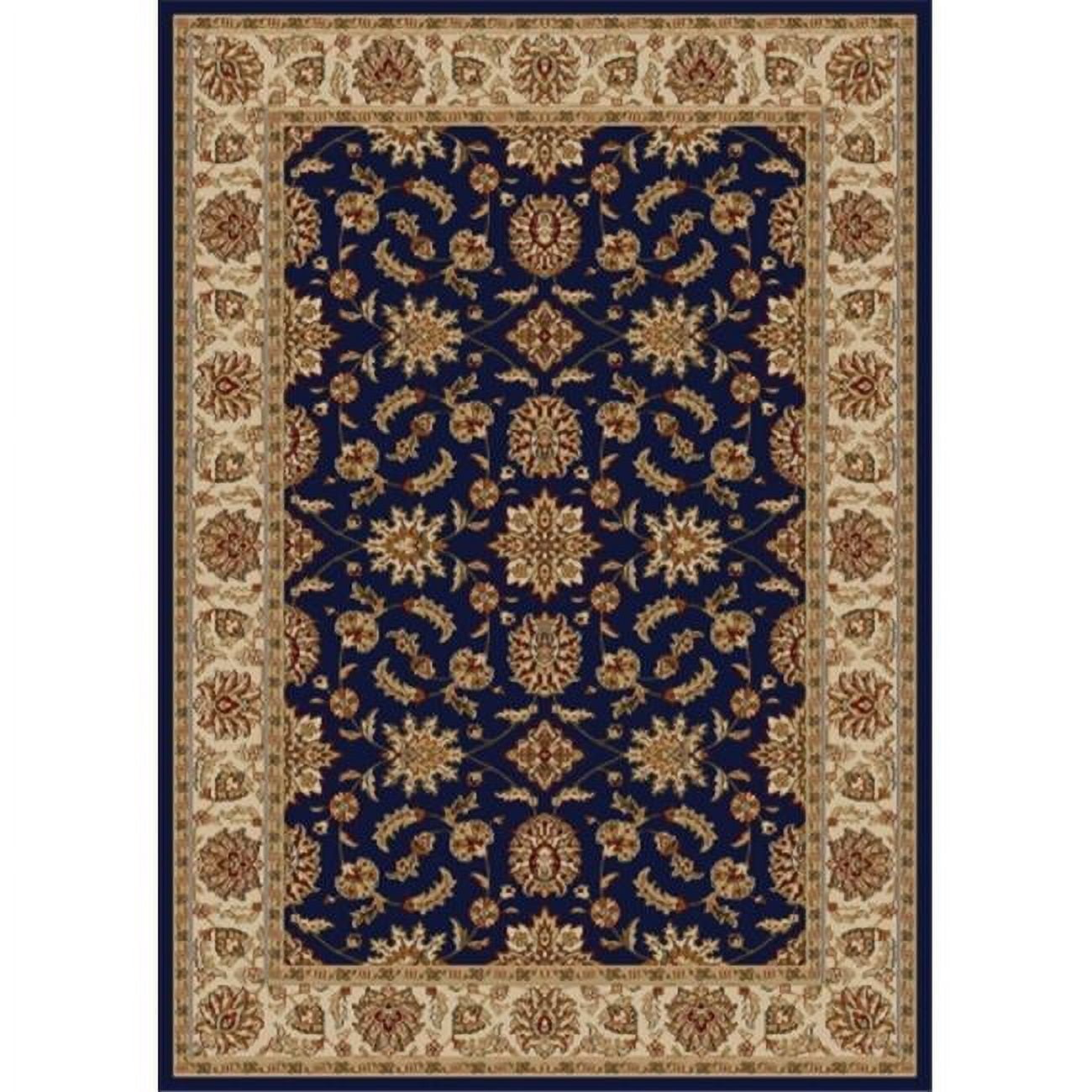 1592-1082-NAVY Como Rectangular Navy Blue Traditional Italy Area Rug- 7 ft. 9 in. W x 11 ft. H