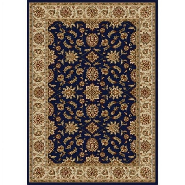 1592-1082-NAVY Como Rectangular Navy Blue Traditional Italy Area Rug- 7 ft. 9 in. W x 11 ft. H