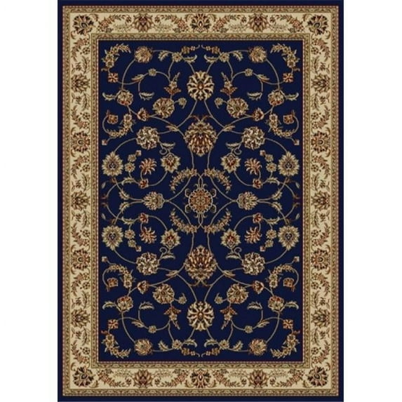 1596-1354-NAVY Como Rectangular Navy Blue Traditional Italy Area Rug- 2 ft. 2 in. W x 7 ft. 7 in. H