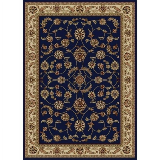 1596-1354-NAVY Como Rectangular Navy Blue Traditional Italy Area Rug- 2 ft. 2 in. W x 7 ft. 7 in. H