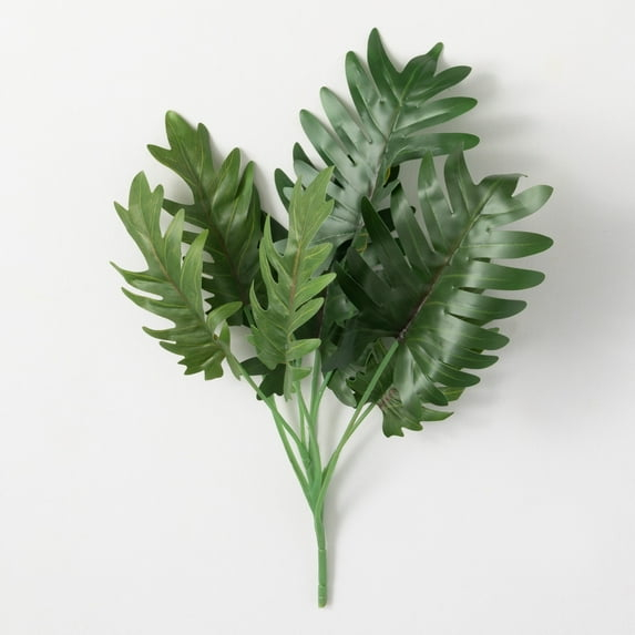 16"H Sullivans No-Fuss Philodendron Leaf Bush, Green