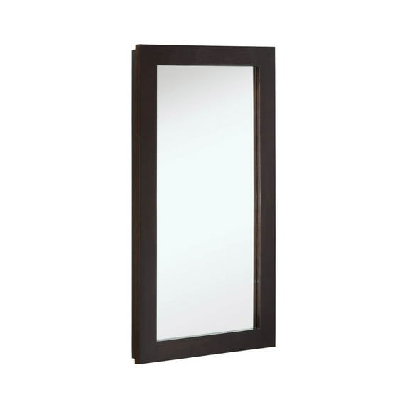 Design House 16" x 5" x 30" Wall Mounted 1-Door Mirrored Bathroom Medicine Cabinet, Espresso