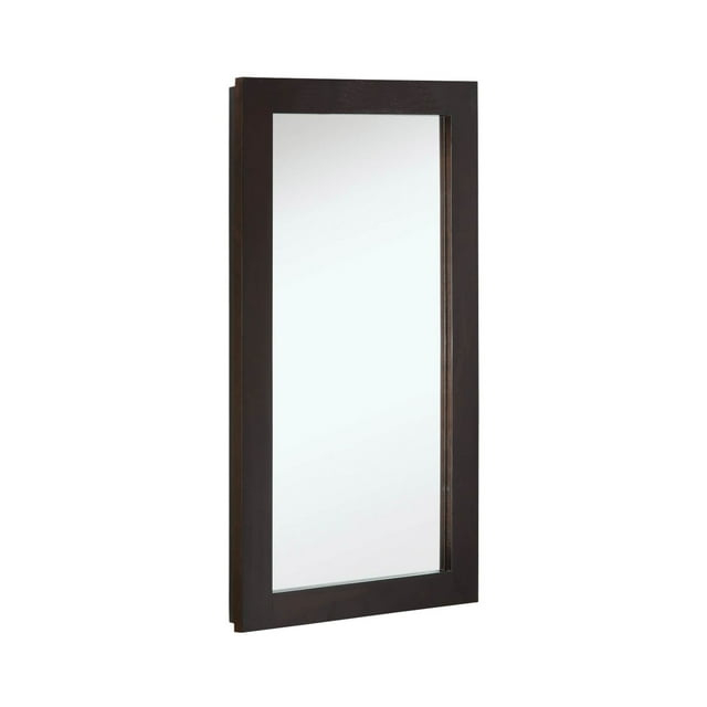 Design House 16" x 5" x 30" Wall Mounted 1-Door Mirrored Bathroom Medicine Cabinet, Espresso