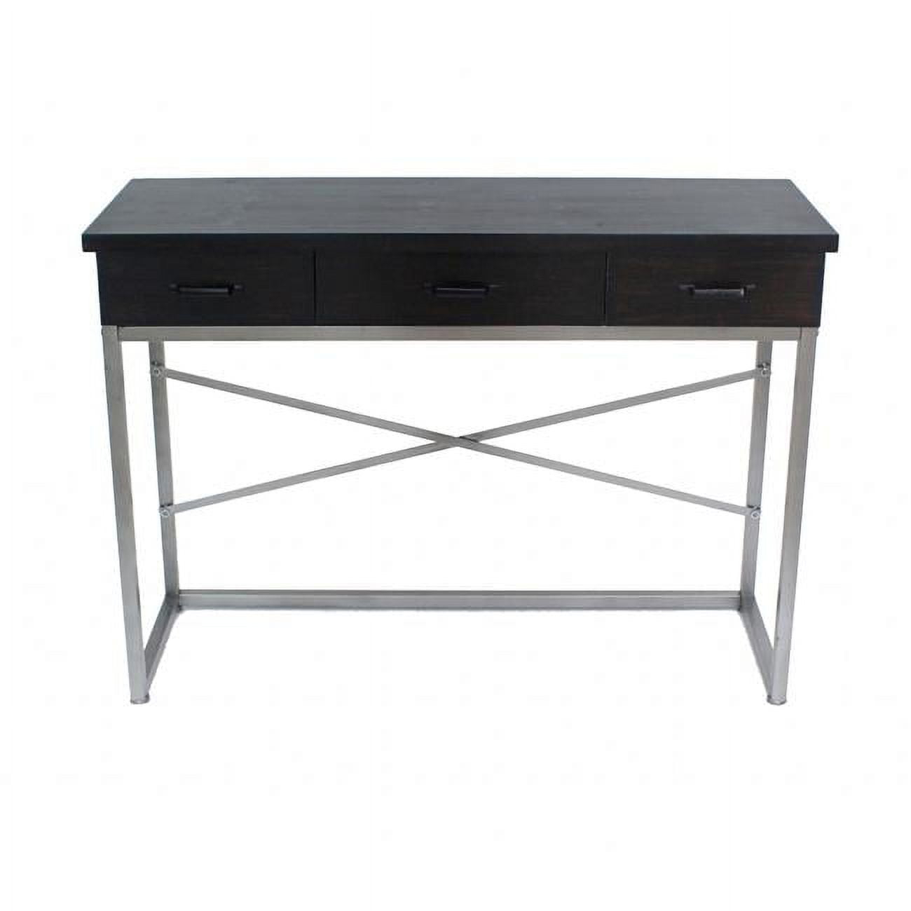 16" x 45" x 32" Charcoal 3 Drawer  Console Table