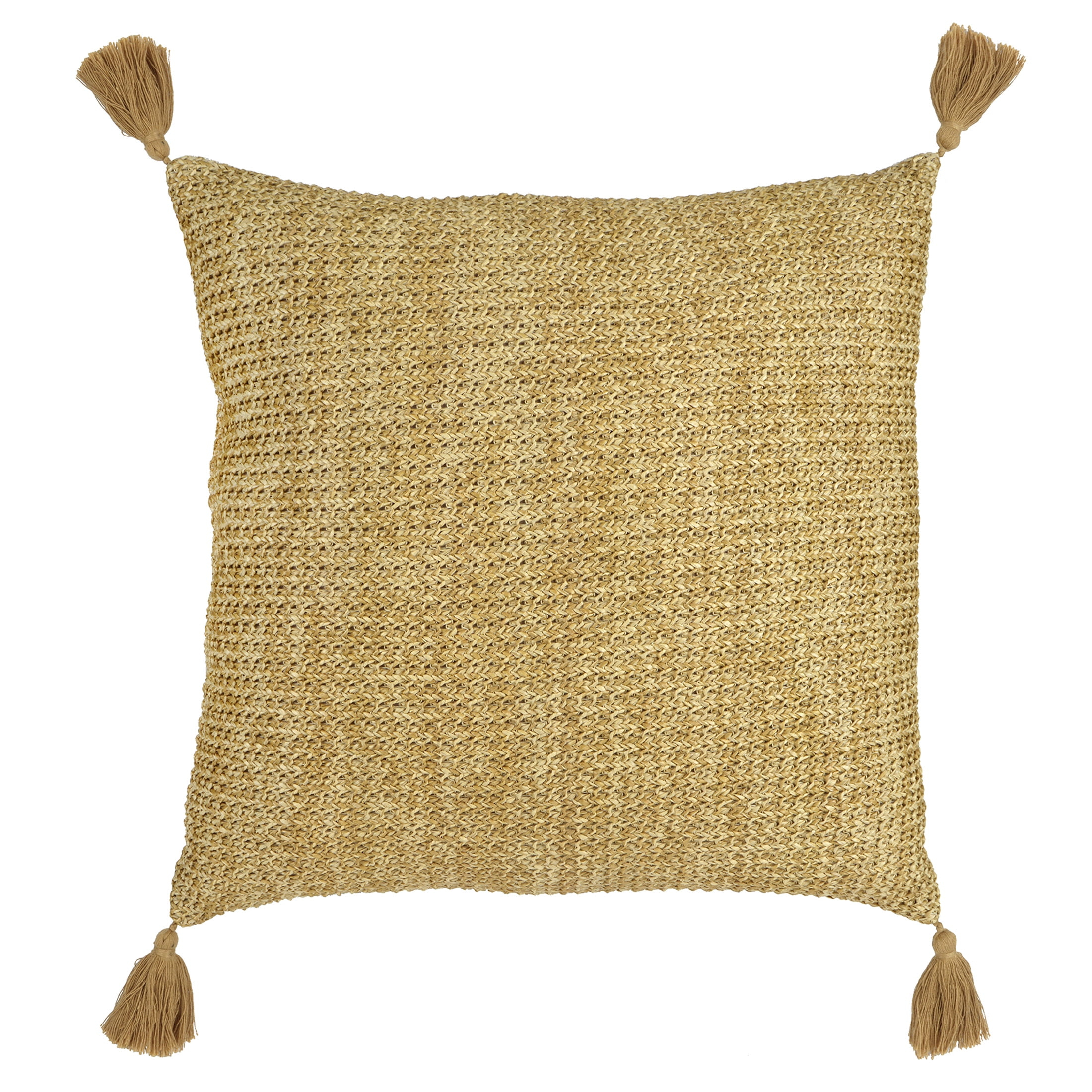 17" Tan Raffia Accent Pillow by Ashland®- Spring Pillows for Home Decor