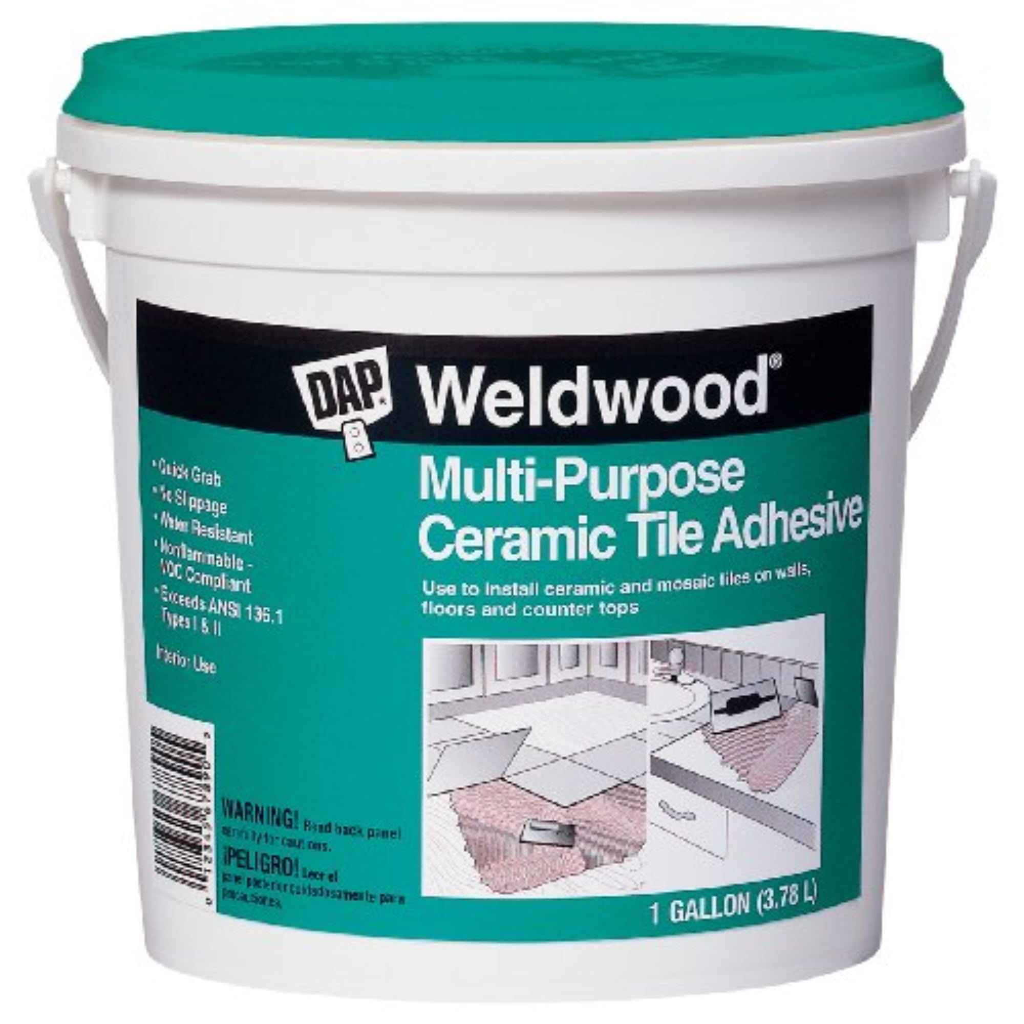 1799519 CERAMIC TILE ADHESIVE 1G DAP Weldwood Ceramic Tile Adhesive 1 gal