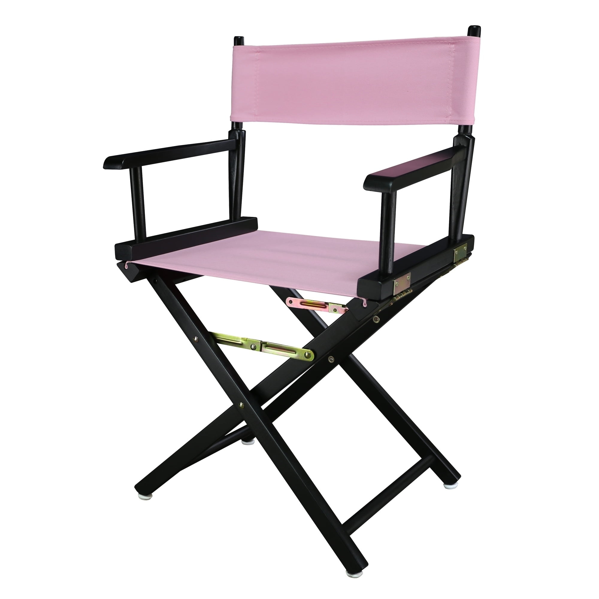 "18" Director's Chair Black Frame-Pink Canvas"