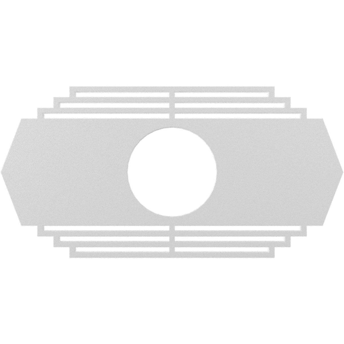 18"W x 9"H x 4 3/4"ID x 1/2"P Chrysler Architectural Grade PVC Pierced Ceiling Medallion