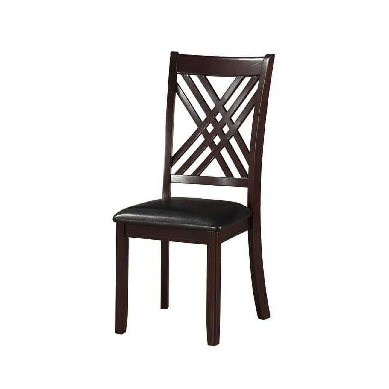 18" X 22" X 41" 2pc Black And Espresso Side Chair