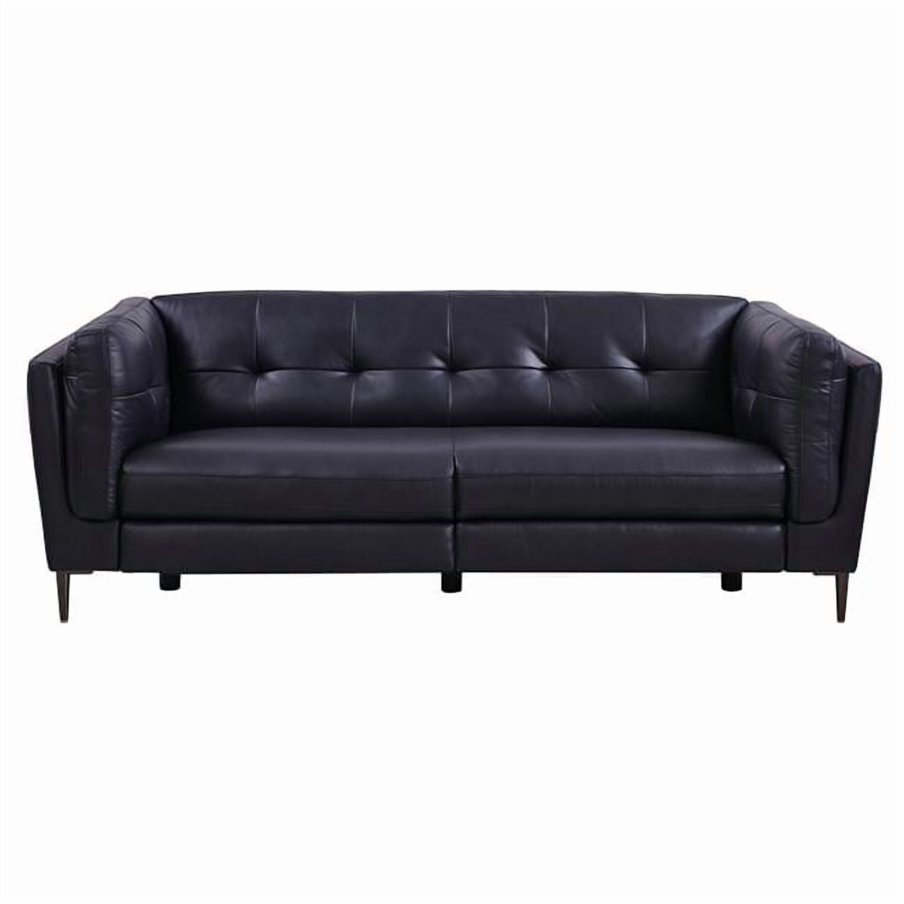 Primrose Navy Top Grain Leather Power Recliner Sofa