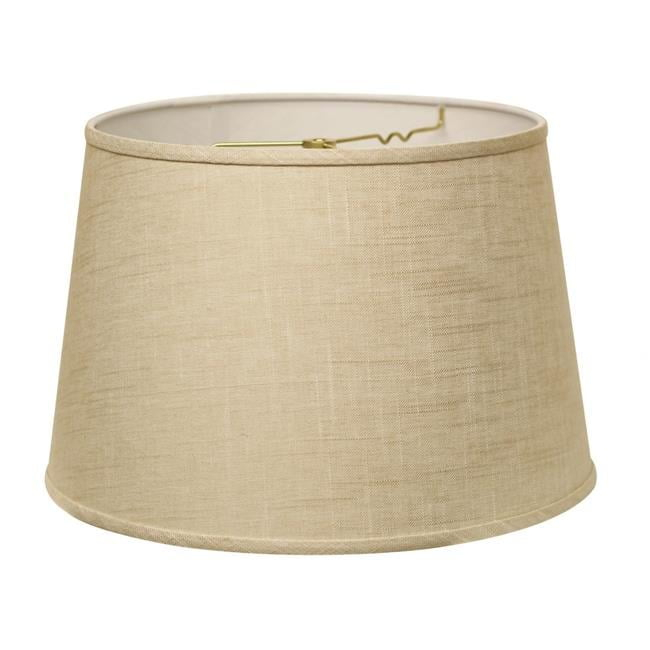 18 in. Rounded Empire Slanted Linen Lampshade, Light Wheat