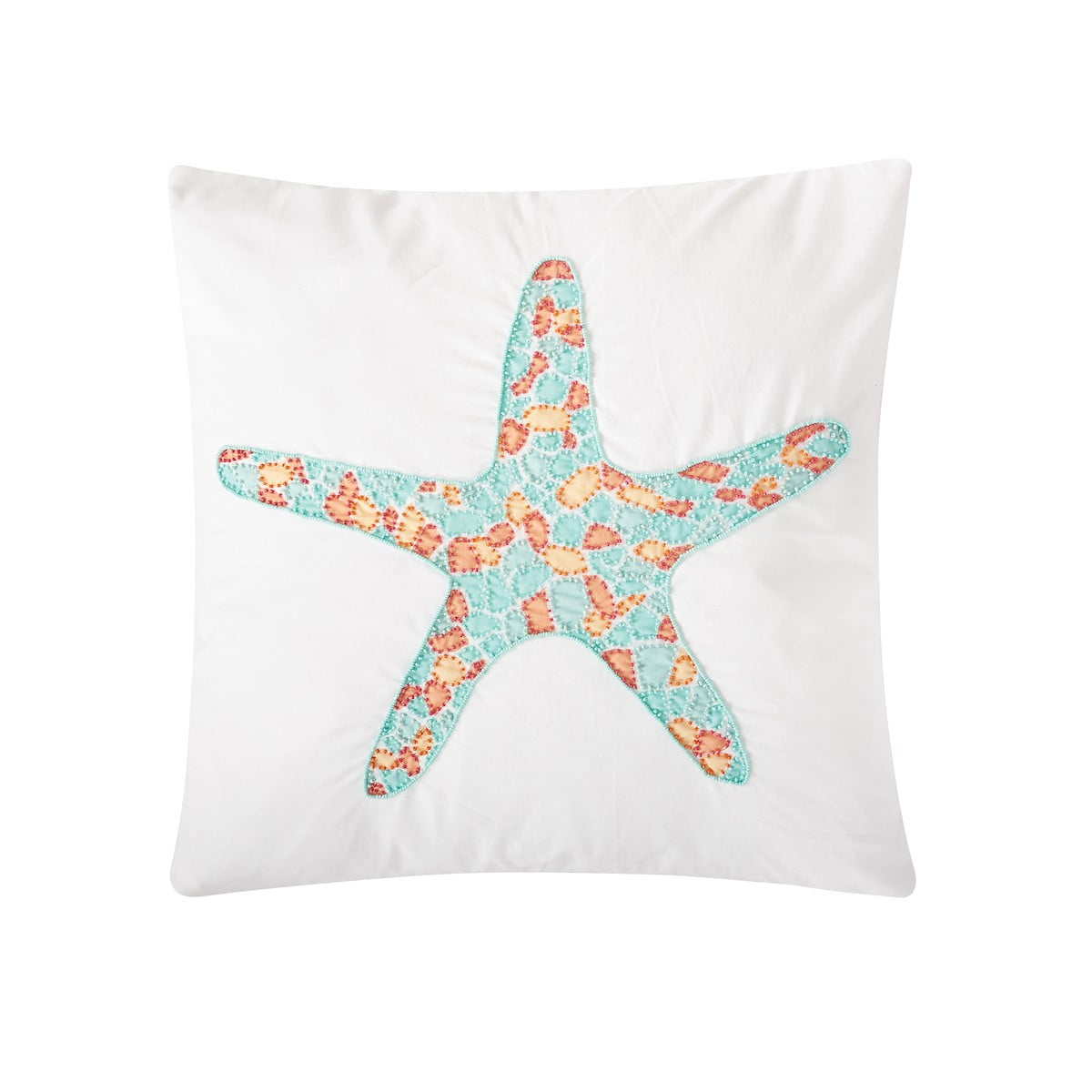 18" x 18" Grand Starfish Beaded Pillow