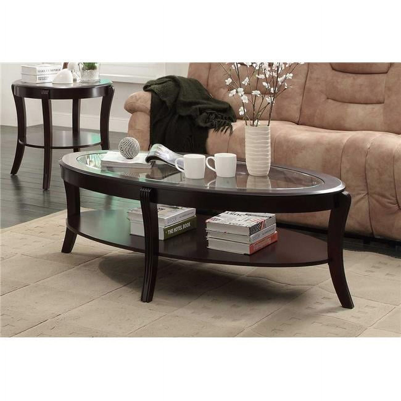 Home Elegance 3508 - 30 18 x 32 x 51.75 in. Pierre Cocktail Table - Espresso